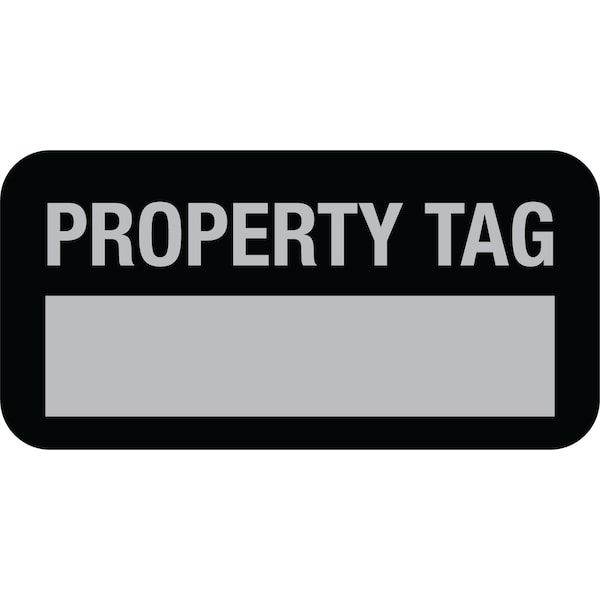 Lustre-Cal Property ID Label PROPERTY TAG5 Alum Black 1.50in x 0.75in 1 Blank No Pad, 100PK 253769Ma1K0000 - main